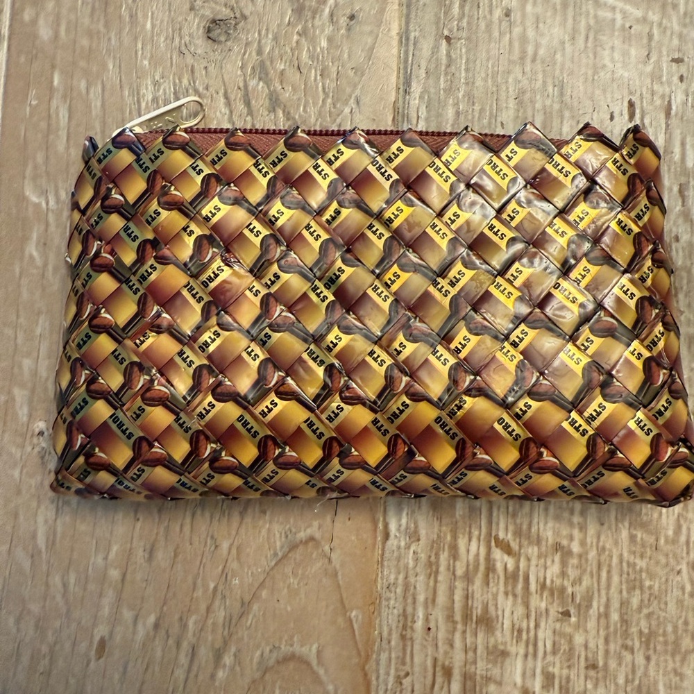 Zip Clutch Woven Recycled Wrappers